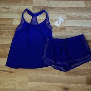 New Lace trim shorts pajamas